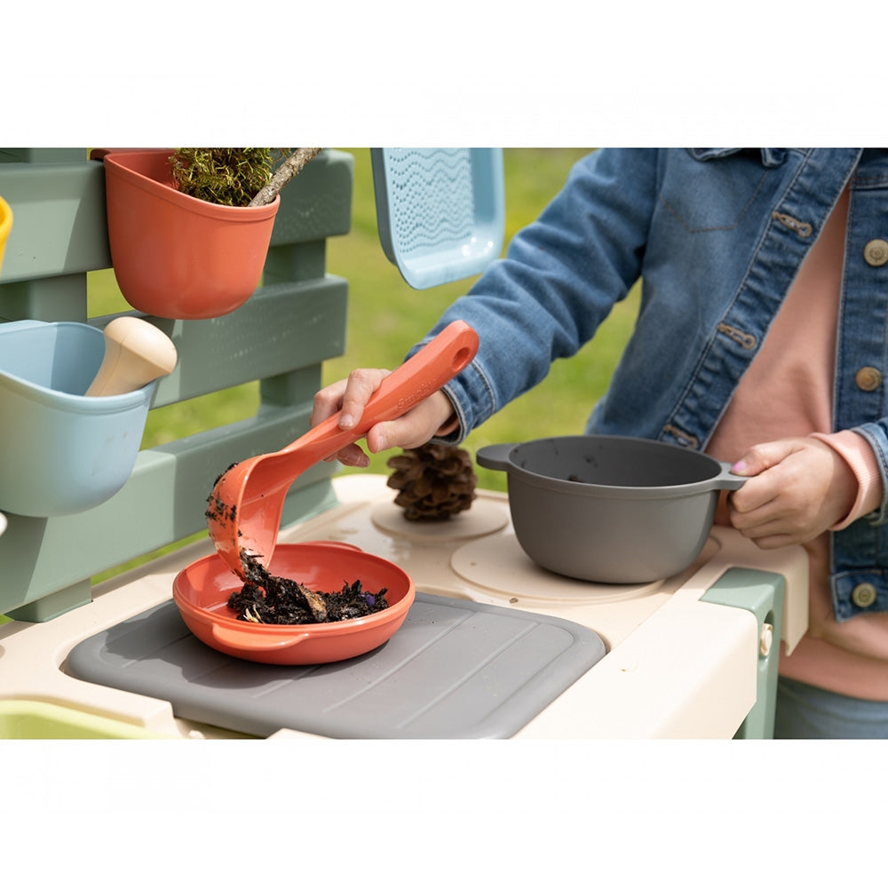 Bucatarie Smoby Mud Kitchen cu 15 accesorii