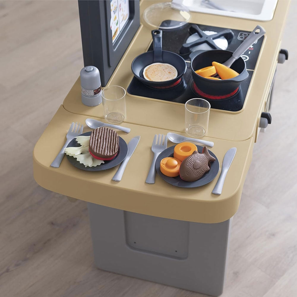 Bucatarie Smoby Tefal Evolutive albastru cu accesorii