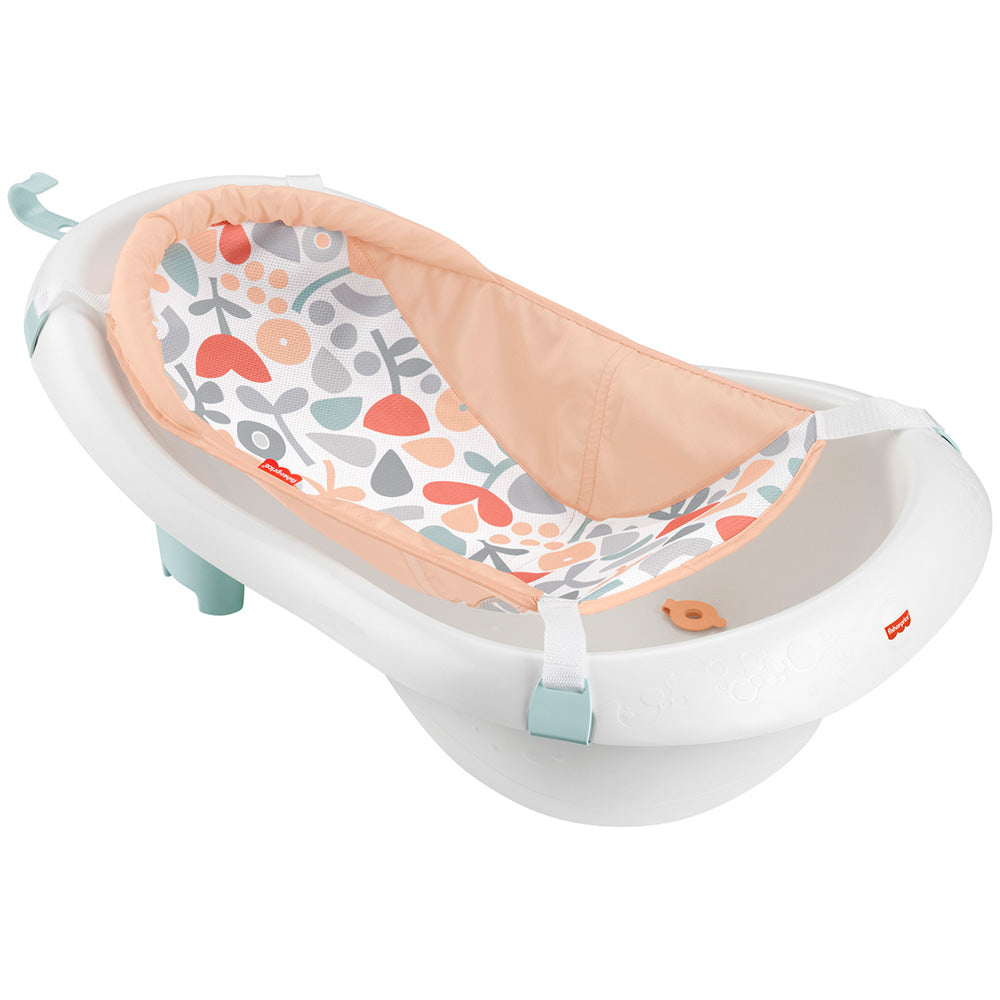 Cadita de baie pentru copii Fisher Price 4 in 1 Sling and Seat Tub orange