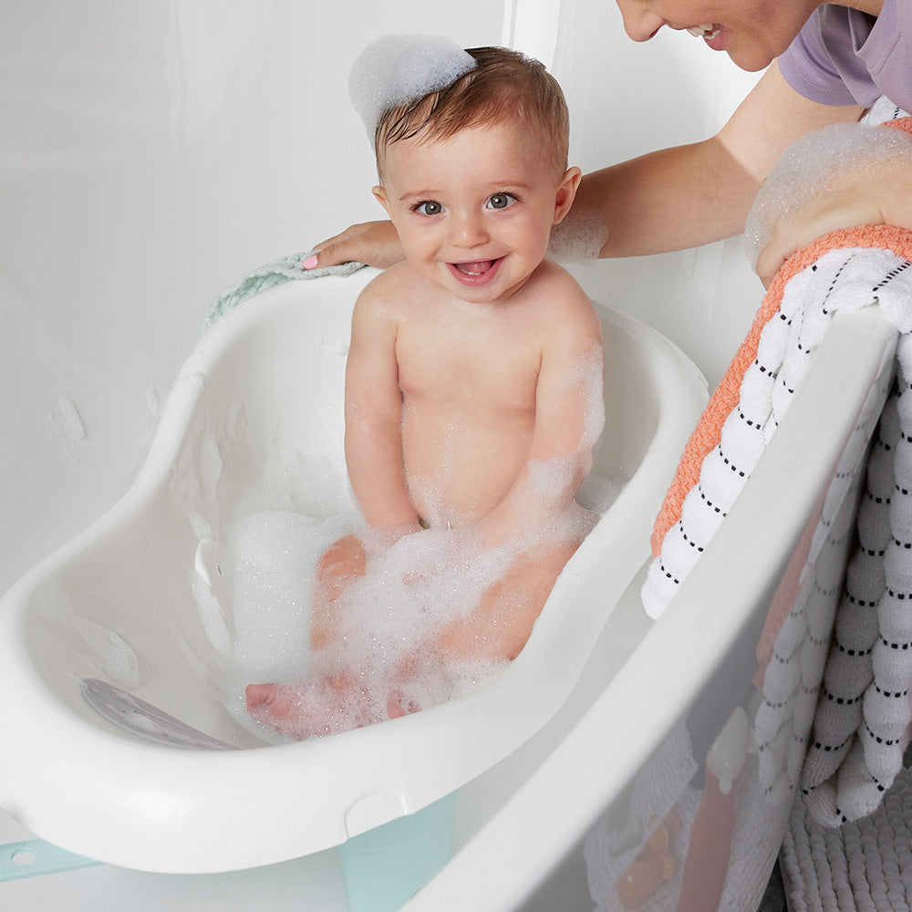 Cadita de baie pentru copii Fisher Price 4 in 1 Sling and Seat Tub orange