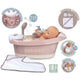 Cadita pentru papusa Smoby Baby Nurse Baleno Bath roz cu accesorii