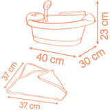 Cadita pentru papusa Smoby Baby Nurse Balneo Bath roz cu 3 accesorii