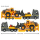 Camion Majorette Volvo cu remorca si buldozer