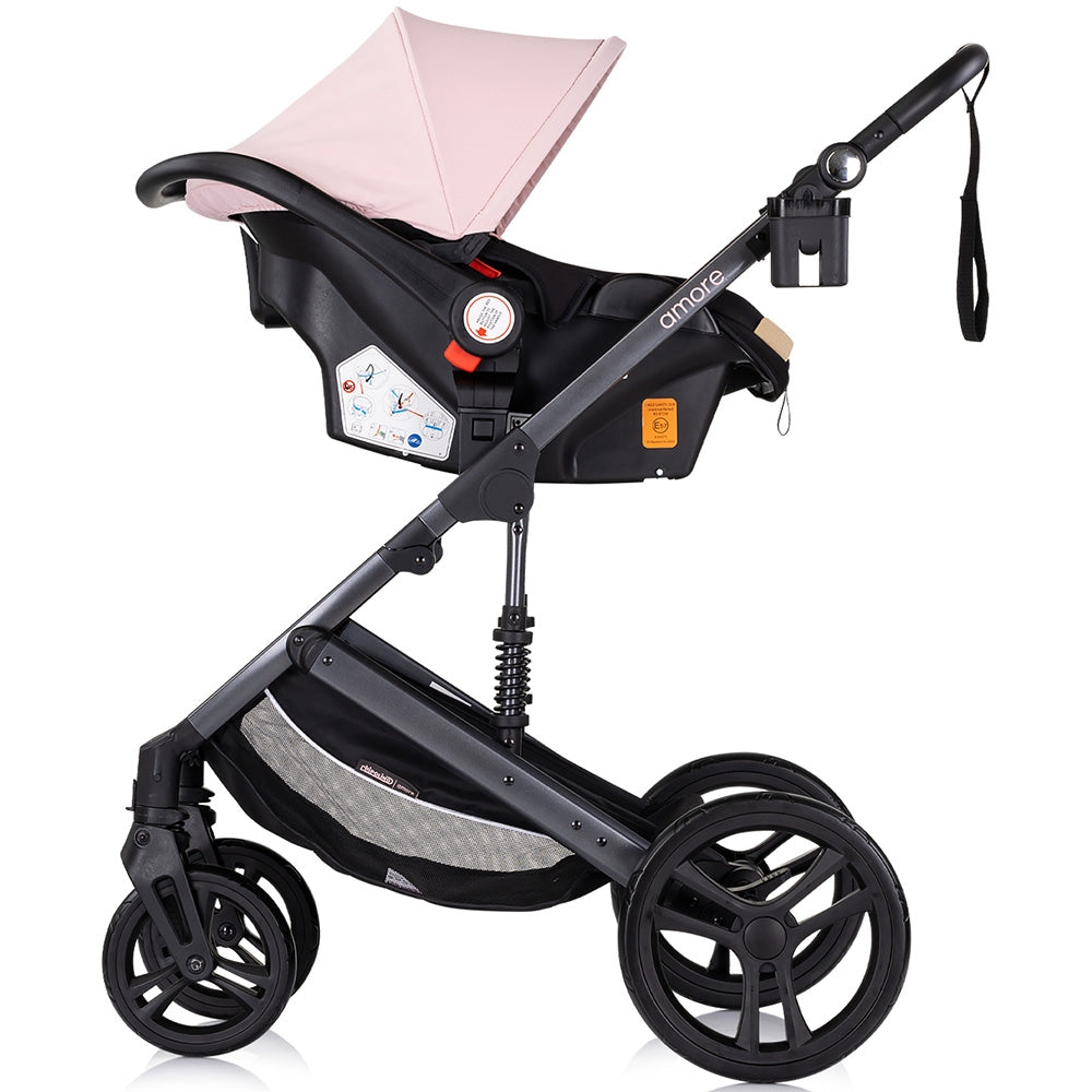 Carucior Chipolino Amore 3 in 1 pink marshmallow
