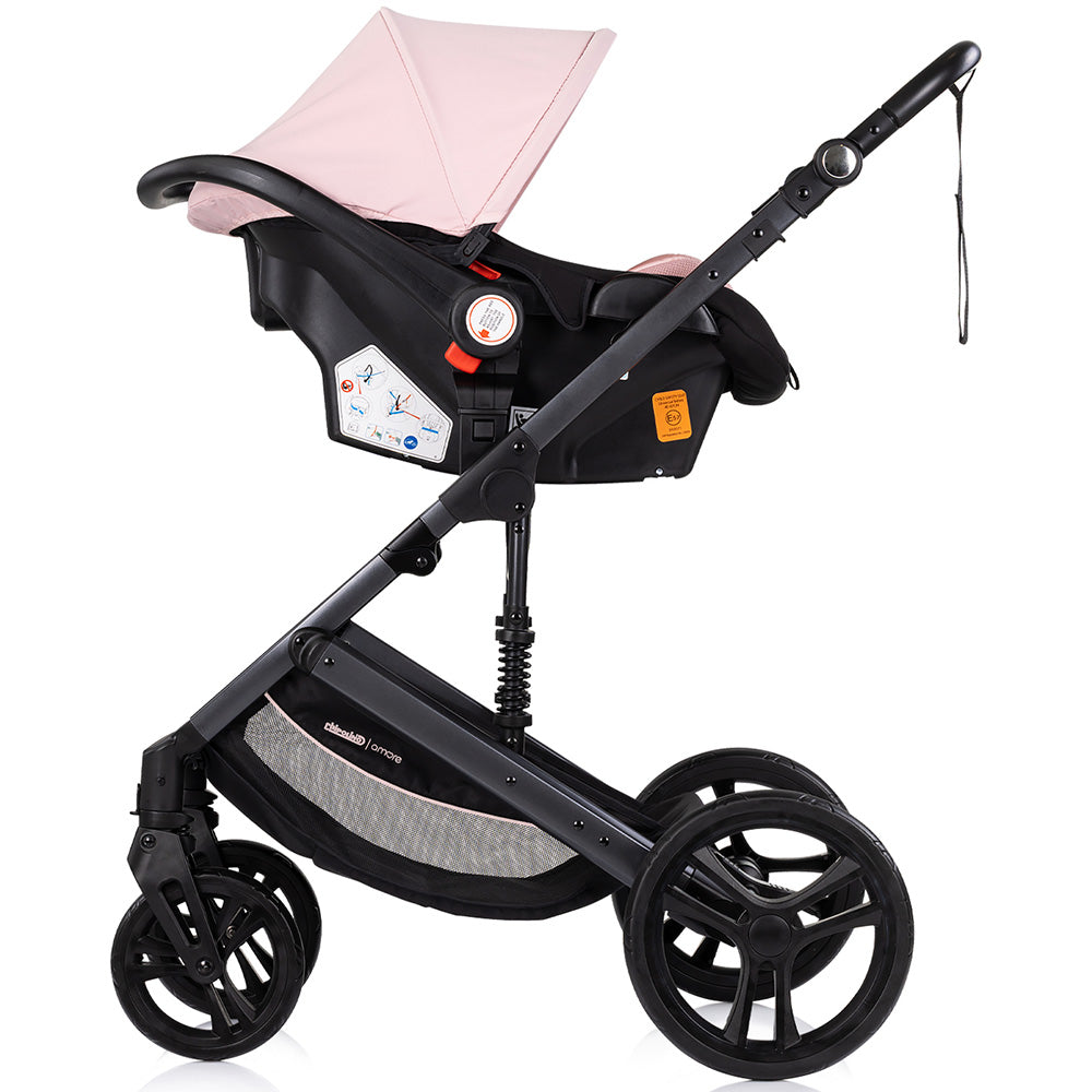 Carucior Chipolino Amore 3 in 1 powder pink
