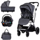 Carucior Chipolino Aurora 3 in 1 charcoal