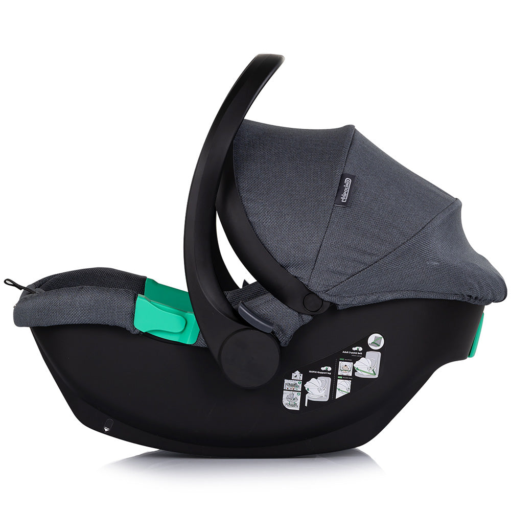Carucior Chipolino Aurora 3 in 1 charcoal