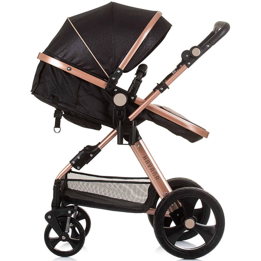 Carucior Chipolino Havana 3 in 1 obsidian gold