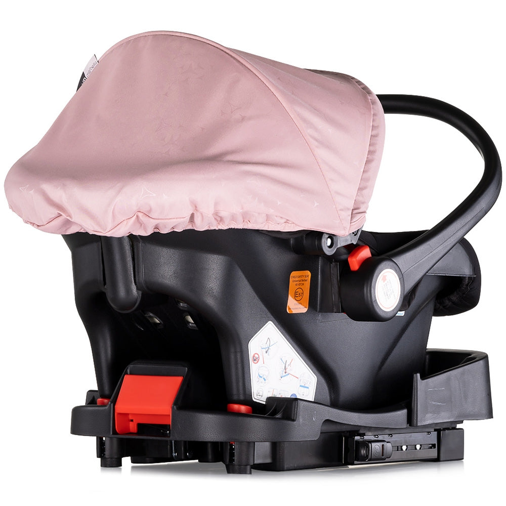 Carucior Chipolino Marbella 3 in 1 pink marshmallow