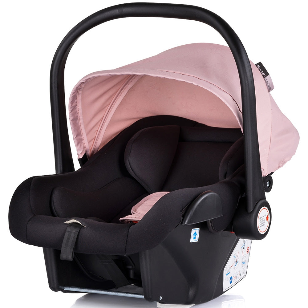 Carucior Chipolino Marbella 3 in 1 pink marshmallow