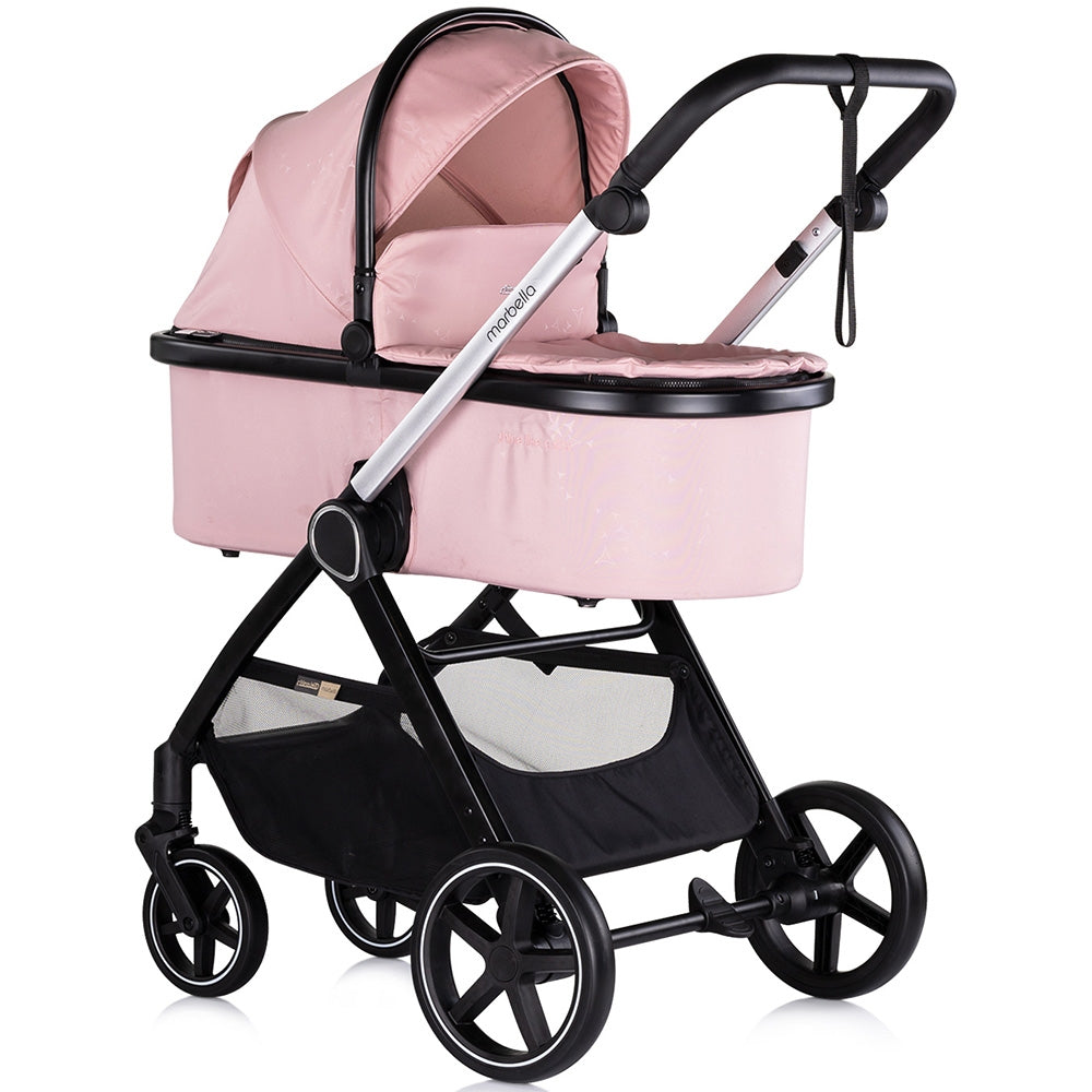 Carucior Chipolino Marbella 3 in 1 pink marshmallow