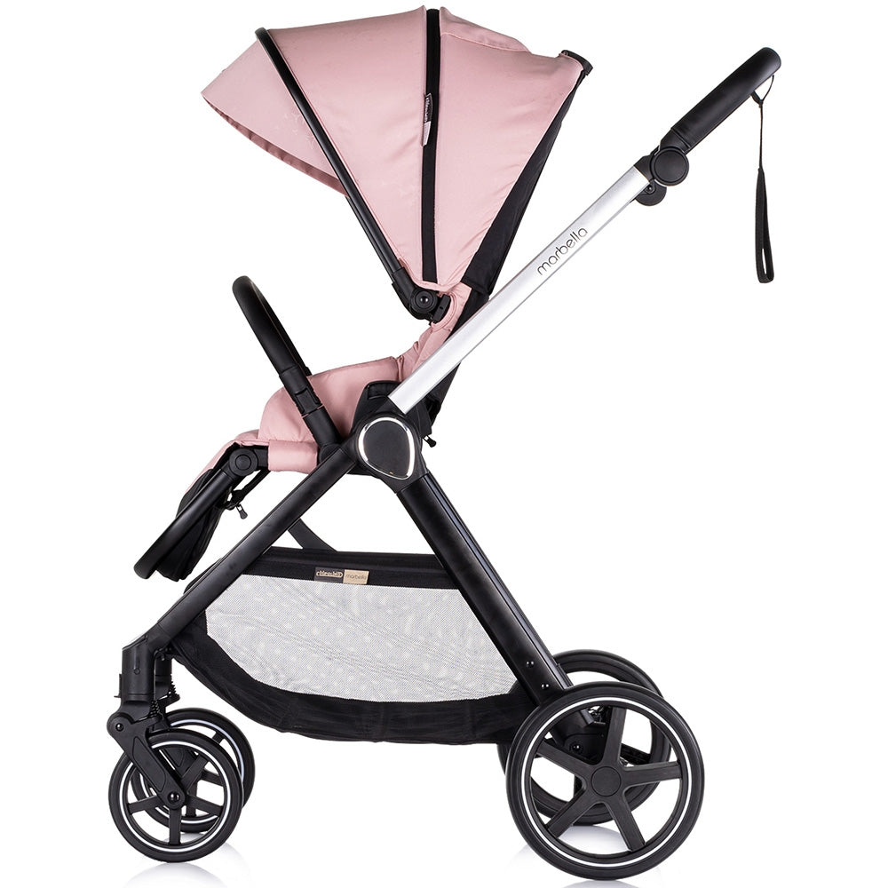 Carucior Chipolino Marbella 3 in 1 pink marshmallow