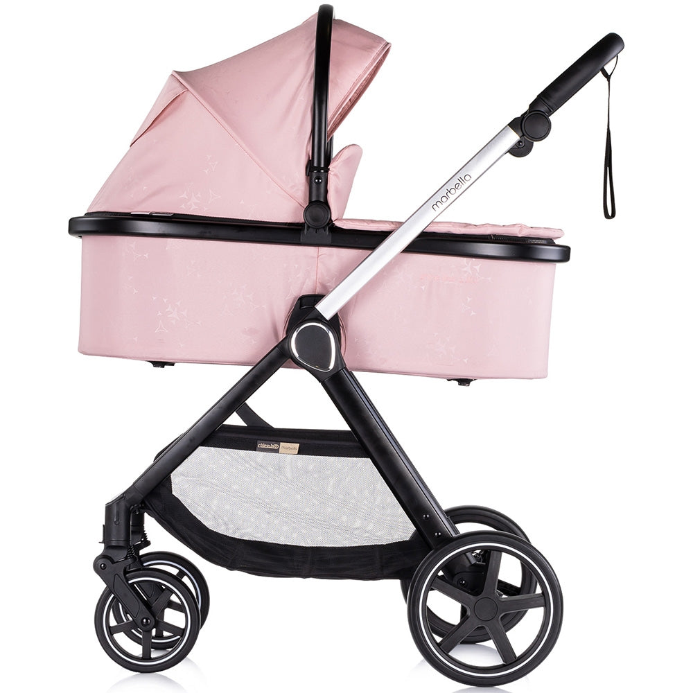 Carucior Chipolino Marbella 3 in 1 pink marshmallow