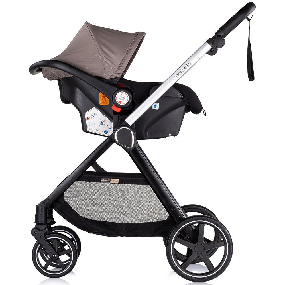 Carucior Chipolino Marbella 3 in 1 tiramisu