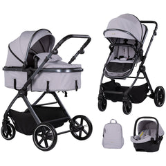 Carucior Chipolino Pearl 3 in 1 platinum