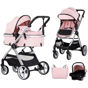 Carucior Chipolino Vista 3 in 1 pink marshmallow