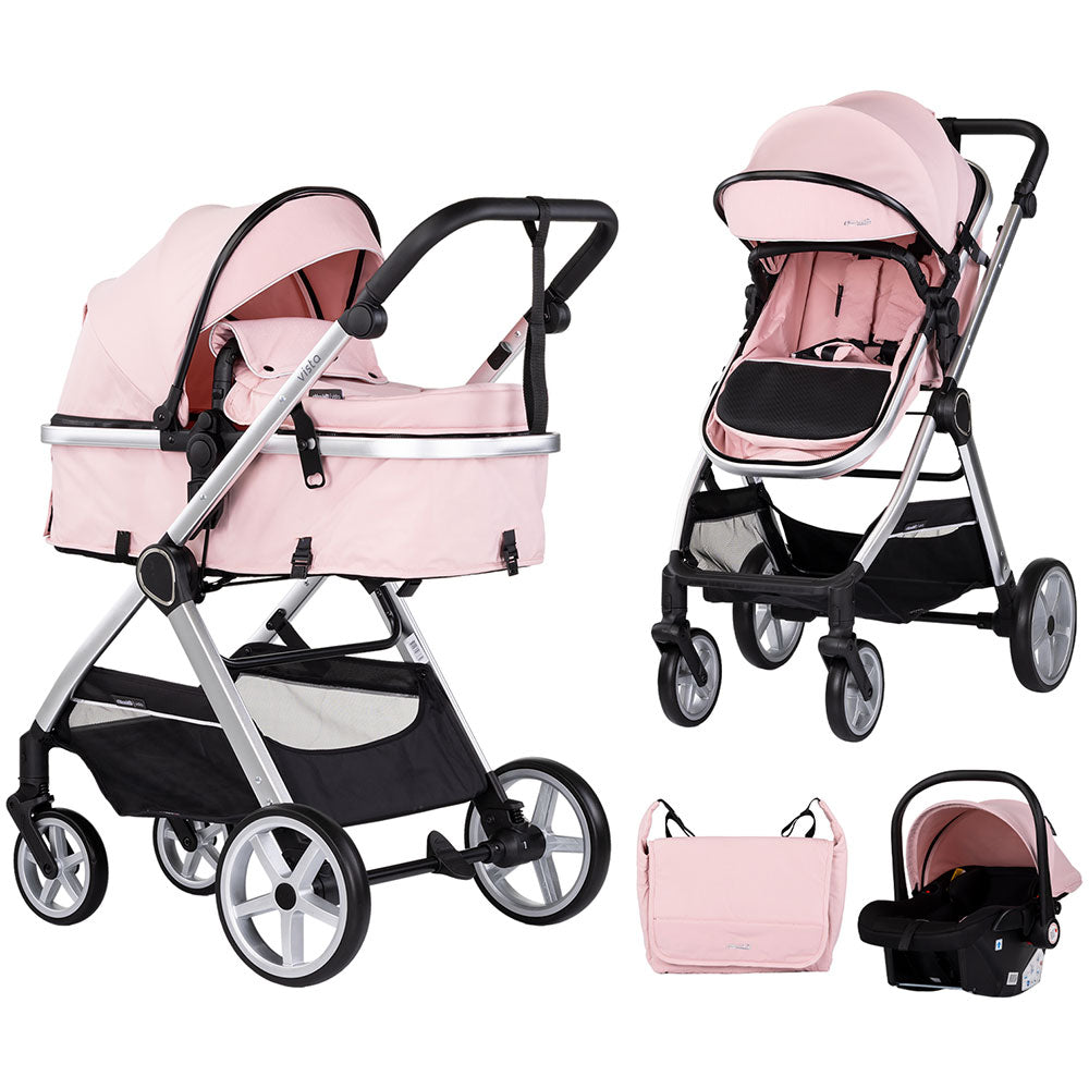Carucior Chipolino Vista 3 in 1 pink marshmallow