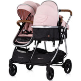 Carucior gemeni Chipolino Duo Smart 2 in 1 pink marshmallow