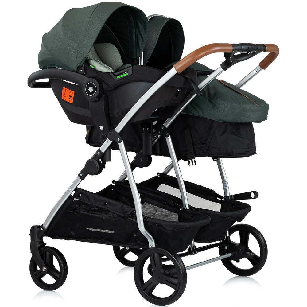 Carucior gemeni Chipolino Duo Smart 3 in 1 basil