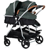 Carucior gemeni Chipolino Duo Smart 3 in 1 basil
