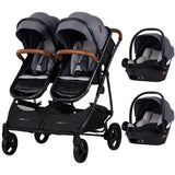 Carucior gemeni Chipolino Duo Smart 3 in 1 cloud