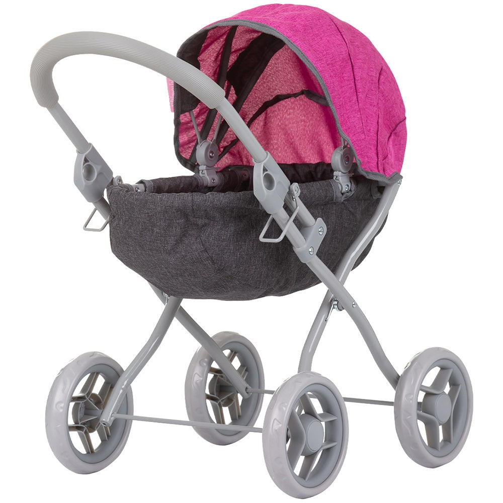 Carucior pentru papusi Chipolino Daisy grey pink linen