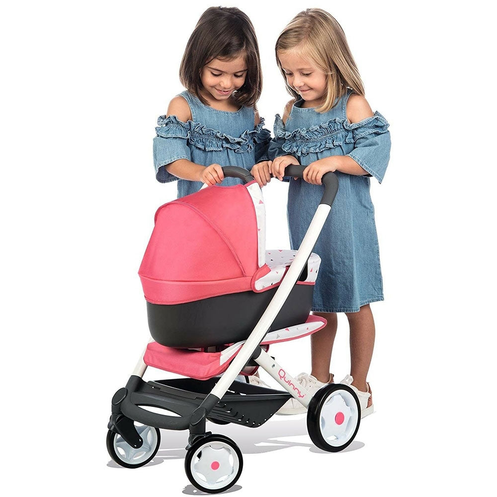 Carucior pentru papusi Smoby Quinny Combi 3 in 1 roz