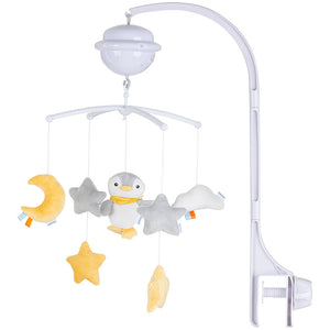 Carusel muzical pentru patut cu proiector Chipolino Penguin - gogobaby.ro