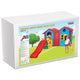 Casuta cu tobogan pentru copii Pilsan Double Happy House blue