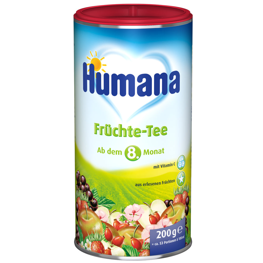 Ceai Humana cu gust de fructe de la 8 luni 200 g - gogobaby.ro