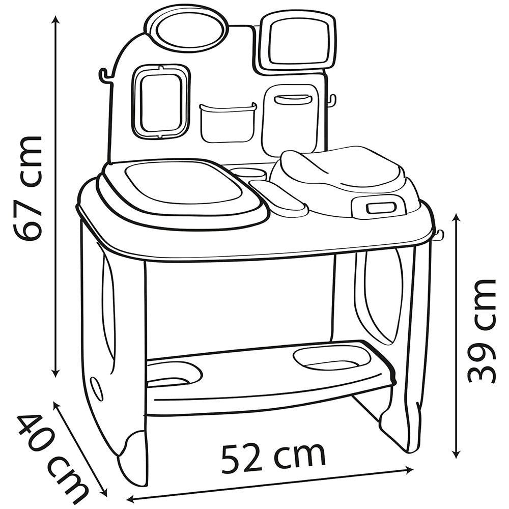Centru de ingrijire pentru papusi Smoby Baby Care Center albastru cu accesorii