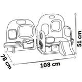 Centru de ingrijire pentru papusi Smoby Baby Care Childcare Center albastru roz cu accesorii