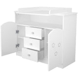 Comoda de infasat Hubners Matei 106 cm alb cu stelute