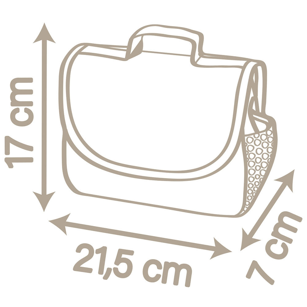 Gentuta de infasat pentru papusa Smoby Baby Nurse Changing Bag crem cu accesorii