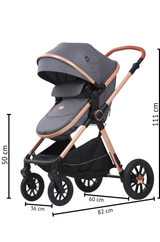 Carucior L-Sun Marina 3 in 1 GRI