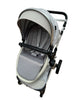 Carucior nou nascut 3 in 1 , cu landou incorporat in parte sport tip ou , design modern , accesortizat, culoare GRI