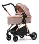 Carucior 2 in 1 L-Sun Nadia, Transformabil, Maner reversibil, Cadrul aluminiu, Include saculet de picioare, Geanta pentru parinti, Sustine 22 kg, Beige