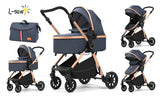 Carucior L-Sun Nadia 2 in 1 ALBASTRU