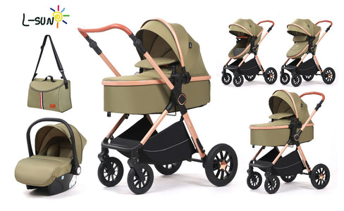 Carucior L-Sun Marina 3 in 1 VERDE