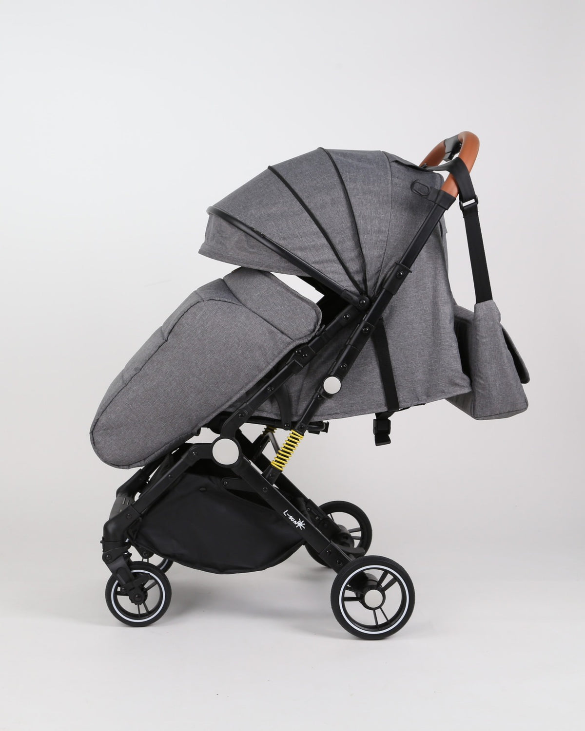 Carucior sport L-Sun Sky, Tip Troller, Maner Reversibil, Husa Picioare, Geanta Scutece, Gray - gogobaby.ro