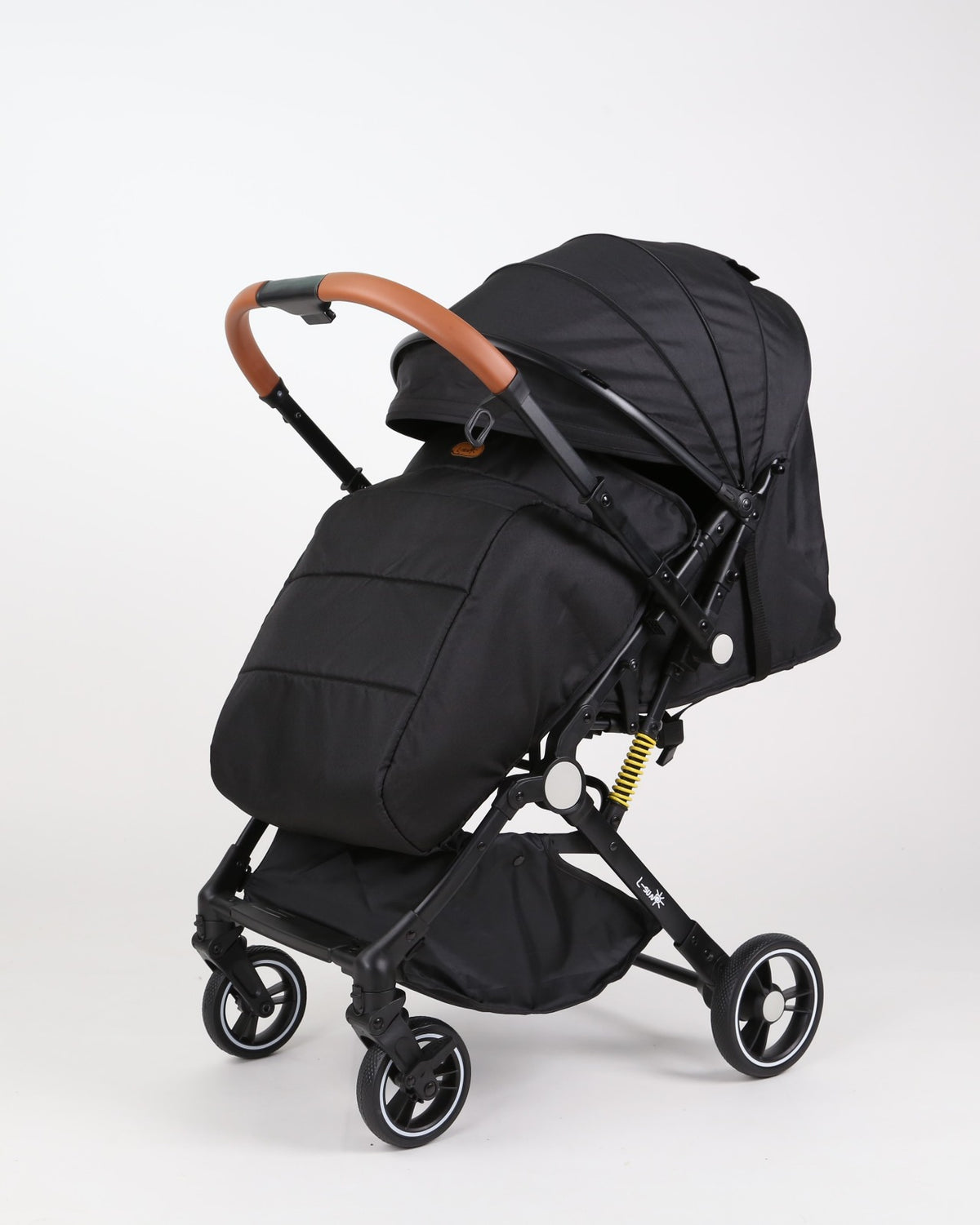 Carucior sport L-Sun Sky, Tip Troller, Maner Reversibil, Husa Picioare, Geanta Scutece, Black - gogobaby.ro