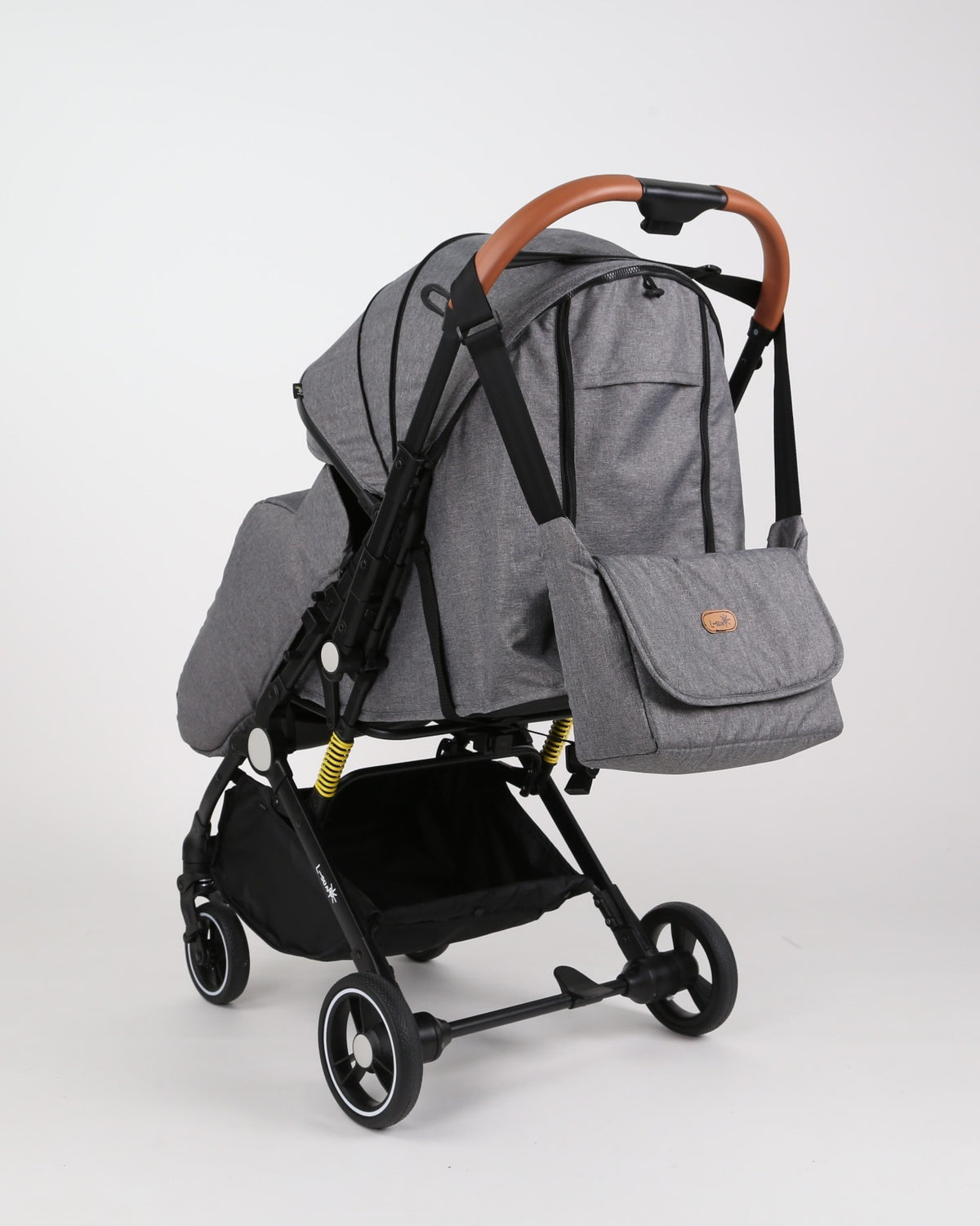 Carucior sport L-Sun Sky, Tip Troller, Maner Reversibil, Husa Picioare, Geanta Scutece, Gray - gogobaby.ro