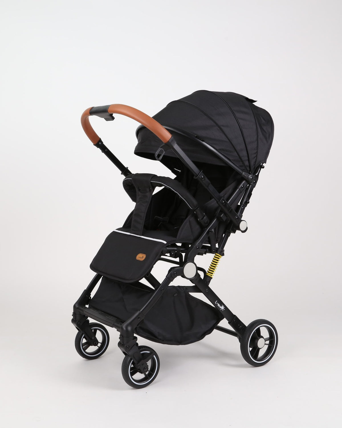 Carucior sport L-Sun Sky, Tip Troller, Maner Reversibil, Husa Picioare, Geanta Scutece, Black - gogobaby.ro