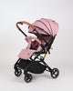 Carucior sport L-Sun Sky, Tip Troller, Maner Reversibil, Husa Picioare, Geanta Scutece, Pink Oasis