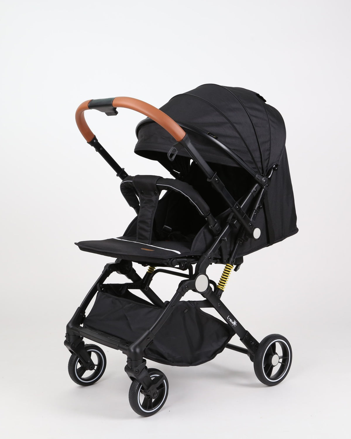 Carucior sport L-Sun Sky, Tip Troller, Maner Reversibil, Husa Picioare, Geanta Scutece, Black - gogobaby.ro