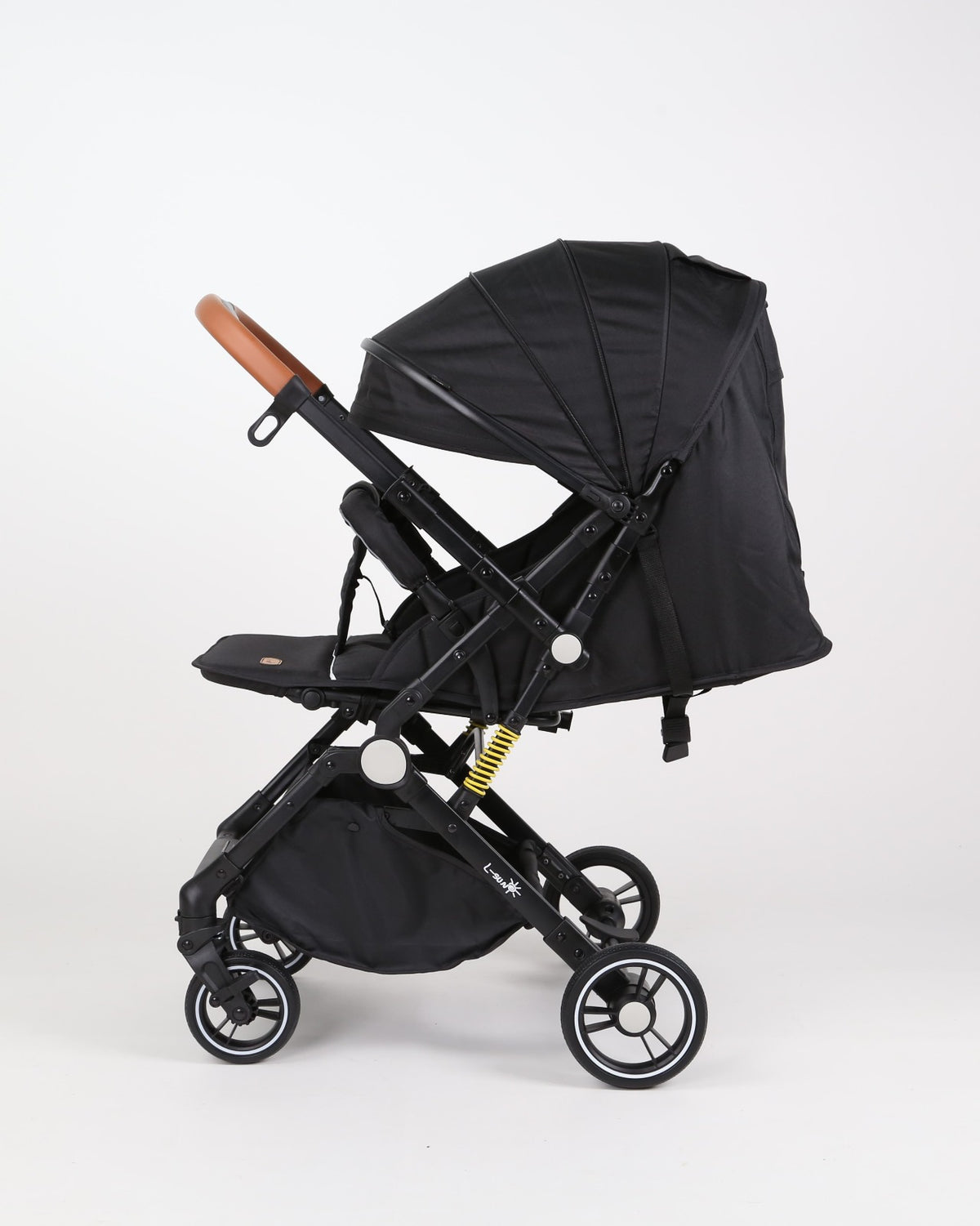 Carucior sport L-Sun Sky, Tip Troller, Maner Reversibil, Husa Picioare, Geanta Scutece, Black - gogobaby.ro