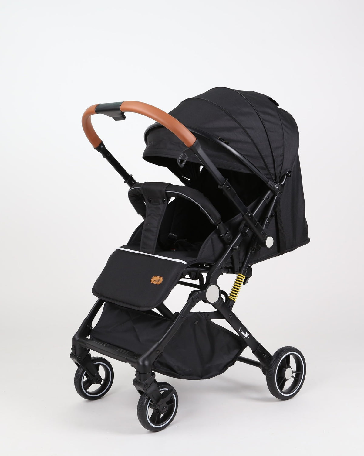 Carucior sport L-Sun Sky, Tip Troller, Maner Reversibil, Husa Picioare, Geanta Scutece, Black - gogobaby.ro