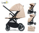 Carucior sport L-Sun Quest, Tip Troller, Maner Reversibil, Husa Picioare, Geanta Scutece, Beige