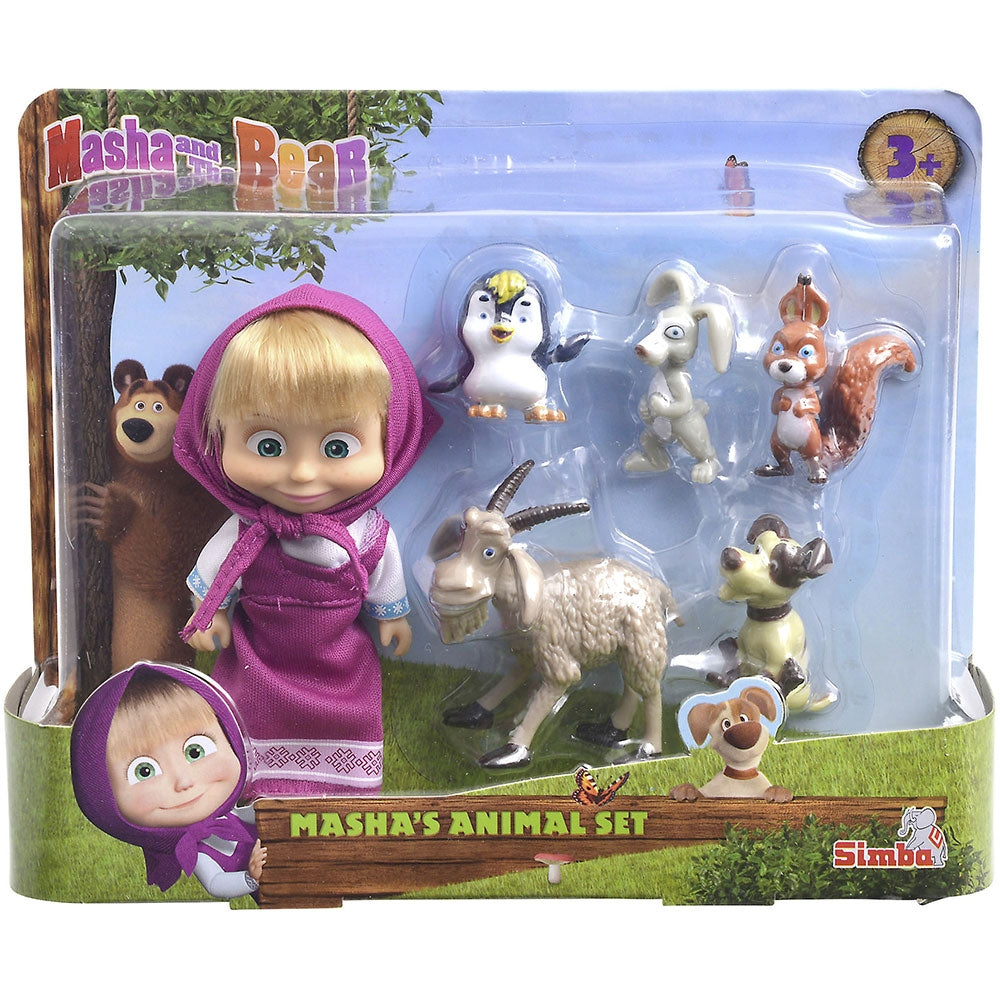 Jucarie Simba Masha and the Bear Masha and her Animal Friends - gogobaby.ro