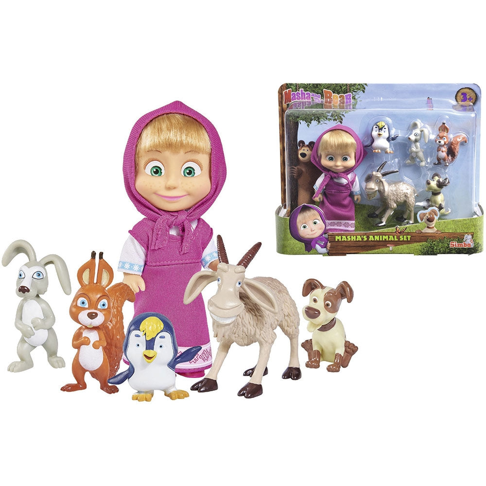 Jucarie Simba Masha and the Bear Masha and her Animal Friends - gogobaby.ro